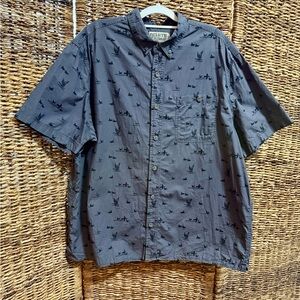 Duluth Trading Co. XL Men’s Gray with Ducks. Summer Short Sleeves Button Down.